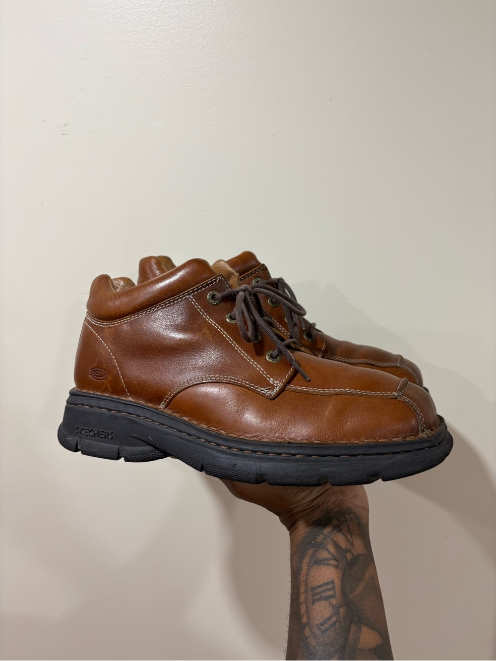 Skechers Leather Chunky Boots and